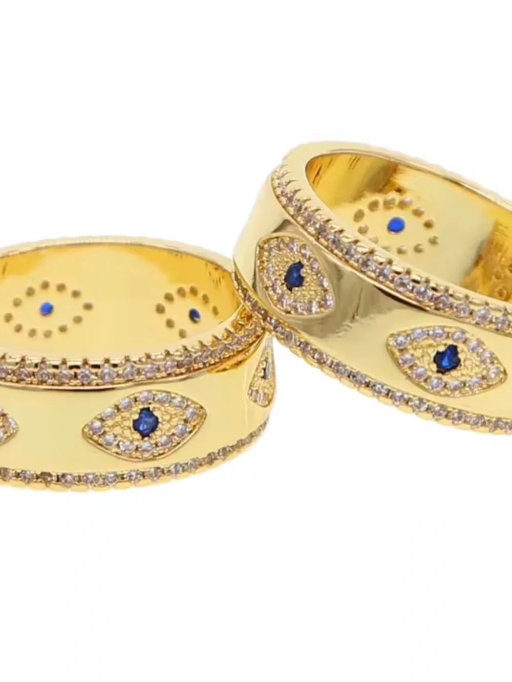 18k Sapphire Evil Eye Band - Picture 6 of 13